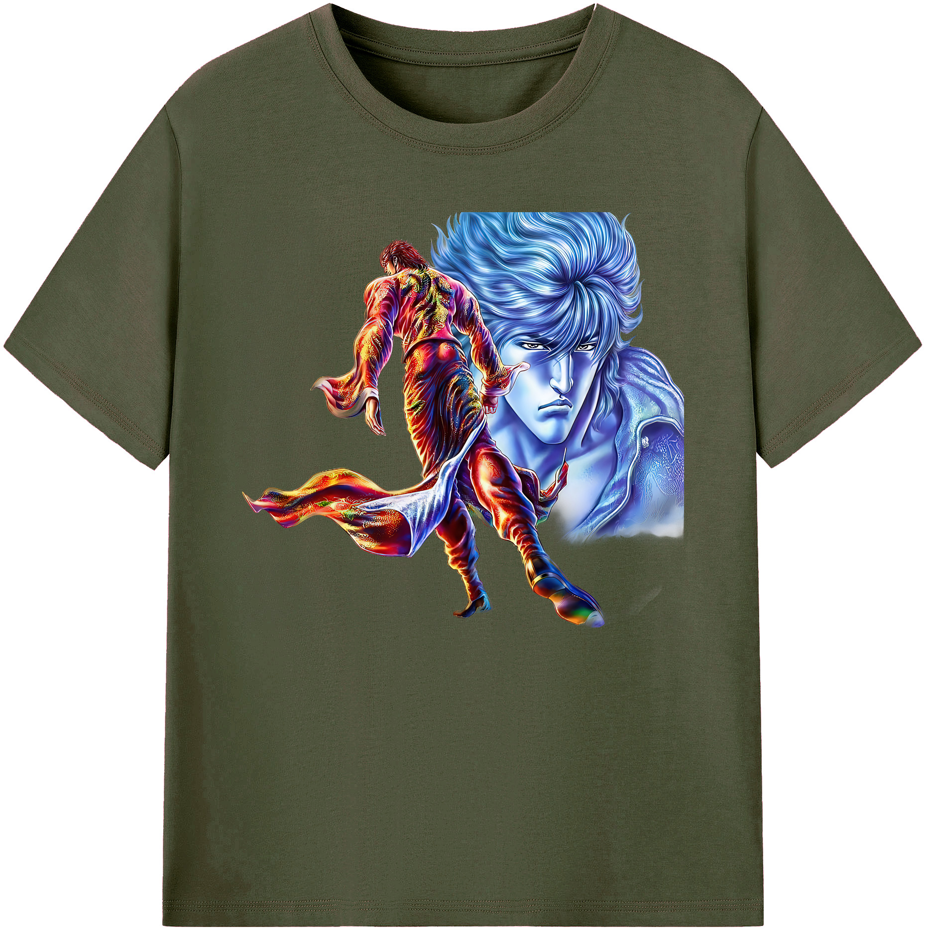 （画像用） 北斗の拳 Fist of the North Star 綿100％ メンズ半袖Tシャツ｜肌触りやわらか＆通気性
